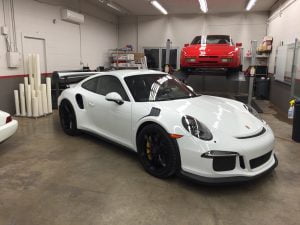 white porche paint protection from sunbusters